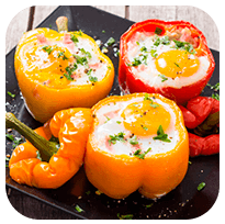 Pimentão Recheado com Ovo